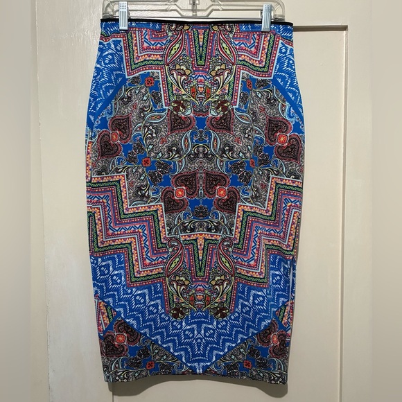 Bisou Bisou Size Large L Pencil Skirt Y2K Stretchy 
Michelle Bohbot Fitted - Picture 2 of 7